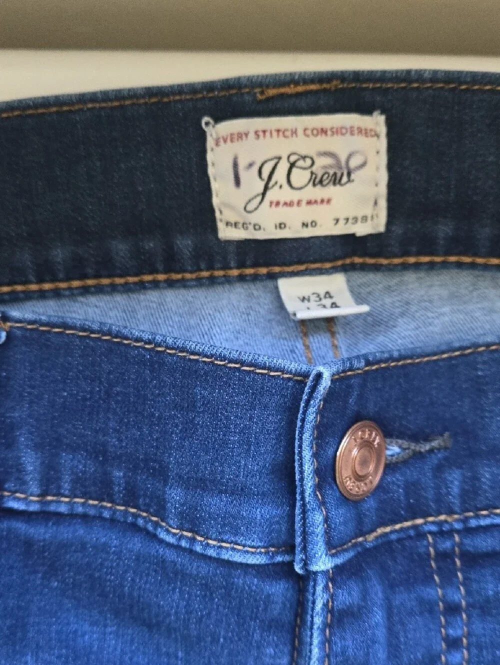 J. Crew Men's Indigo Slim Straight Jeans